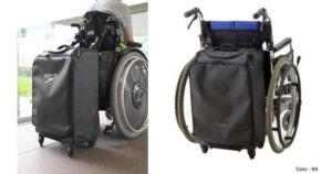 ウィーラーバッグを装着した車椅子