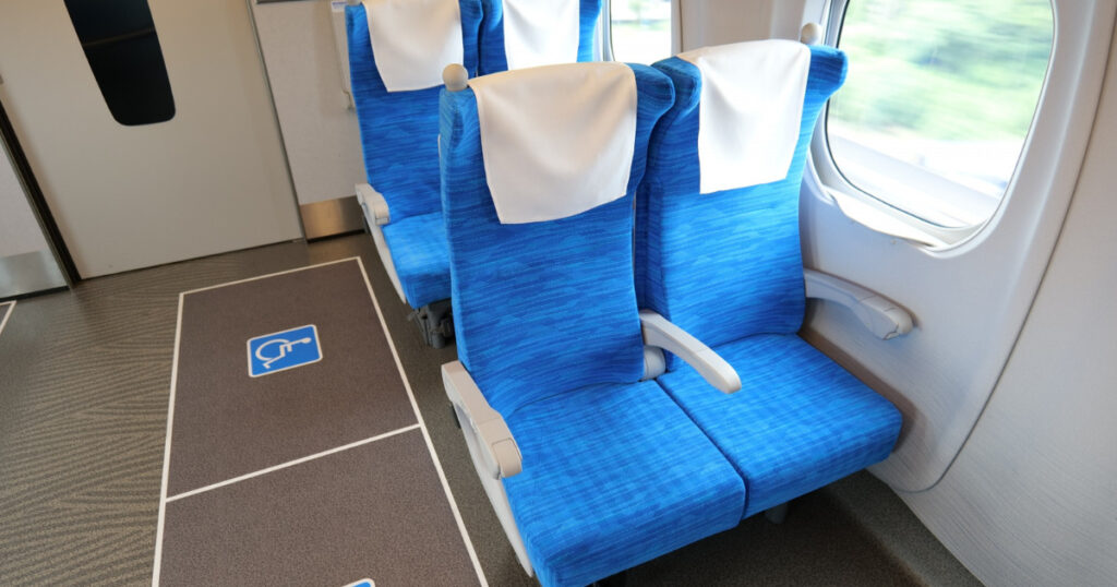 新幹線の席の写真